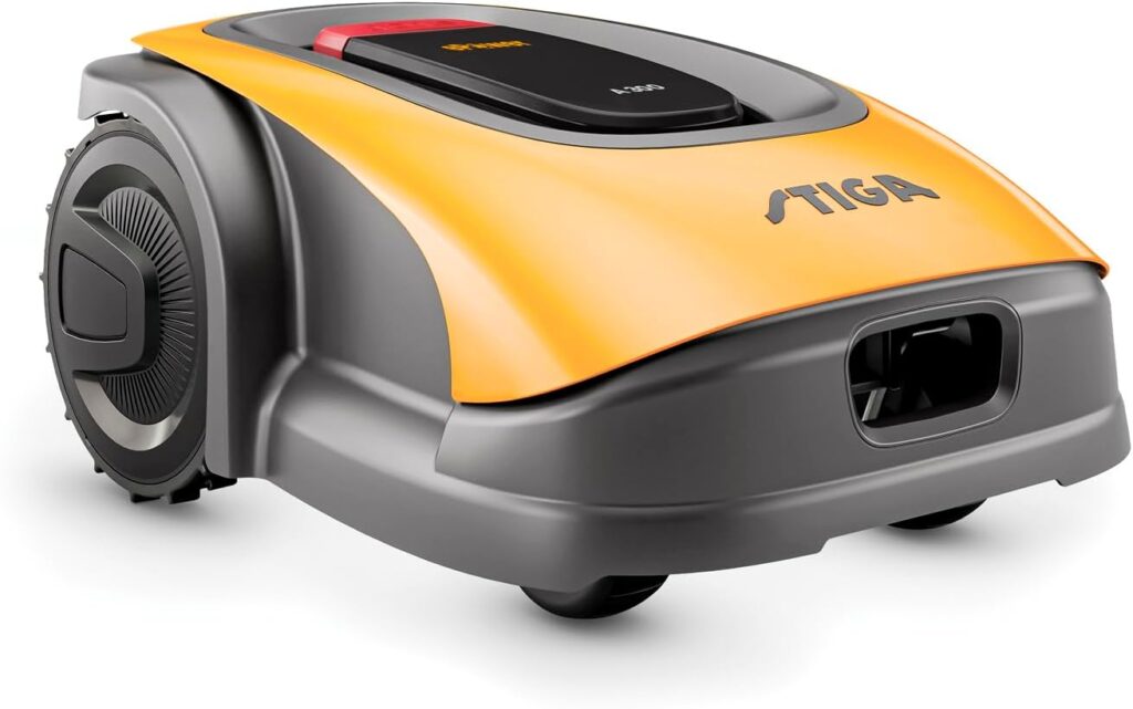 STIGA A300, Mähroboter ohne Begrenzungskabel, bis zu 450m², bis zu 2 Mähzonen, Intelligenter Mähplan für präzise Navigation, Lebenslanges Datenpaket, Zeitplanung per App
