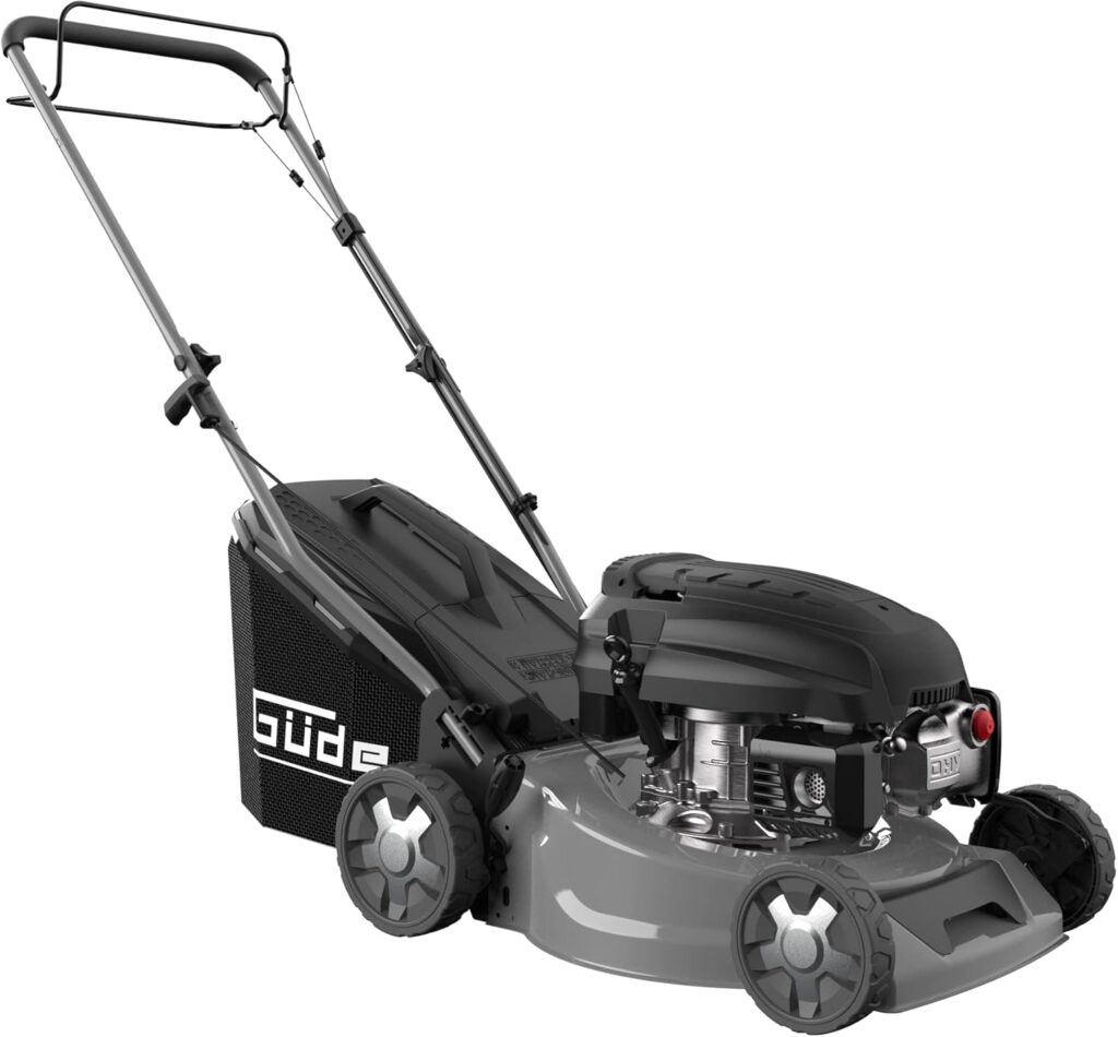 Güde Benzin Rasenmäher Eco Wheeler 415 R 3in1 mit Antrieb Radantrieb | 42cm | 144,3ccm | 3PS | Leichtstart | 40 Liter Korb | Stahlgehäuse | 6-fache Verstellung | Mulchfunktion | Reinigungsanschluss 05413 - B09V5PXW75
